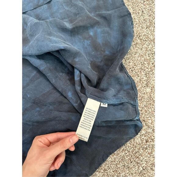Anthropologie Cloth & Stone Perla Tie-Dye Maxi Shirtdress Belted Western Boho M - Picture 8 of 10